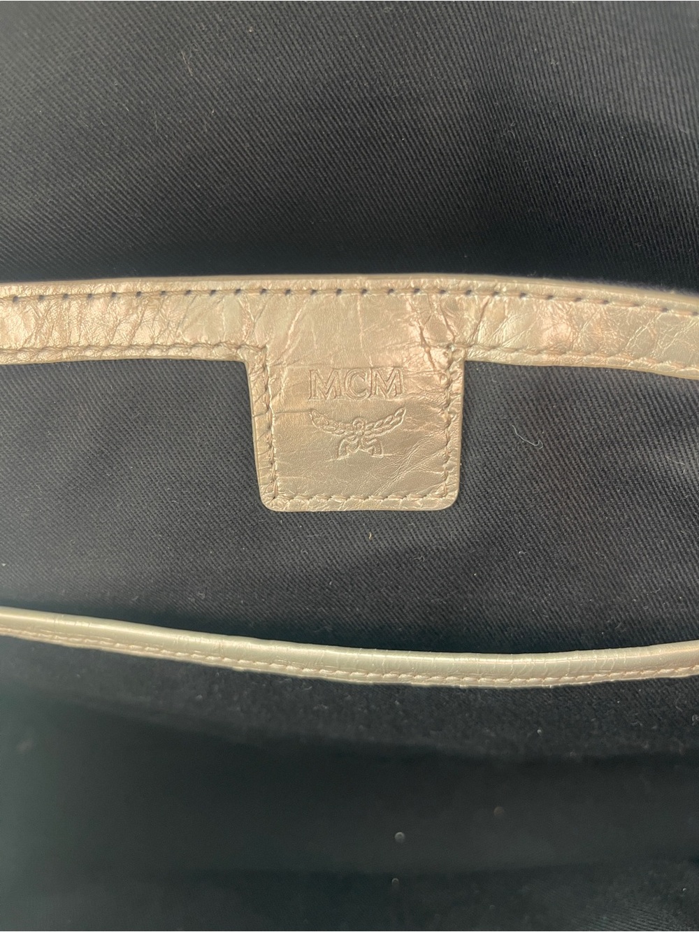 MCM Rucksack Metalic Gold Backpack - Picture 14 of 15